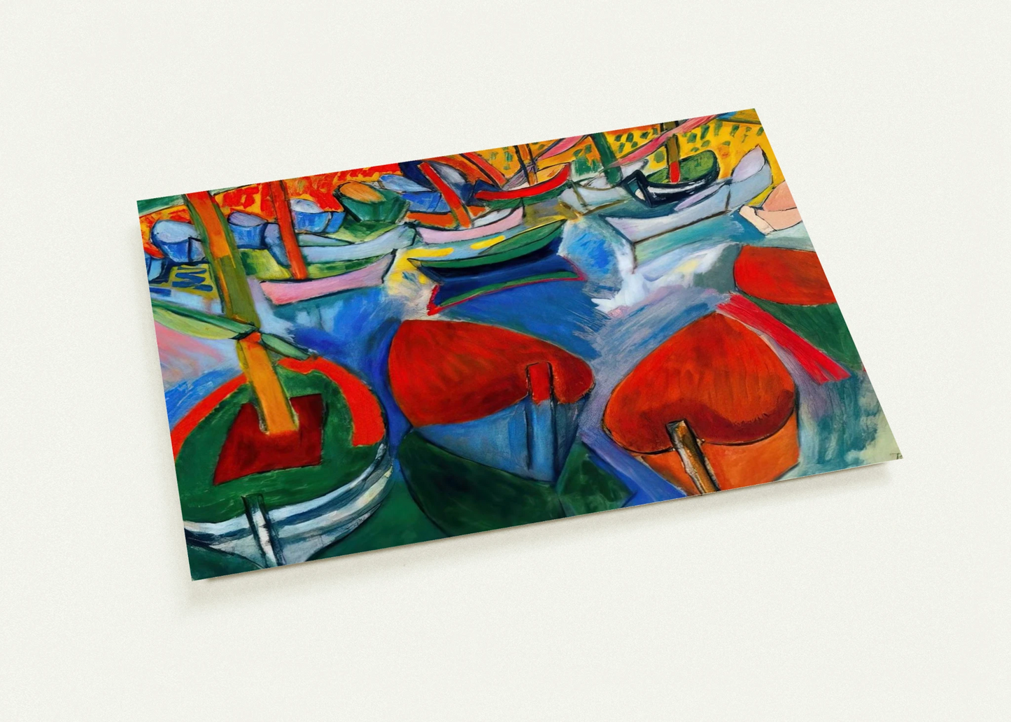 BOATS AT MARTIGUES 1908 By Raoul Dufy Pack of 10 Post Cards | Raoul Dufy Post Cards | A6 (10.5 x 14.8 cm) - 4.1 x 5.8 inches