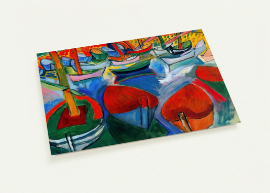 BOATS AT MARTIGUES 1908 By Raoul Dufy Pack of 10 Post Cards | Raoul Dufy Post Cards | A6 (10.5 x 14.8 cm) - 4.1 x 5.8 inches