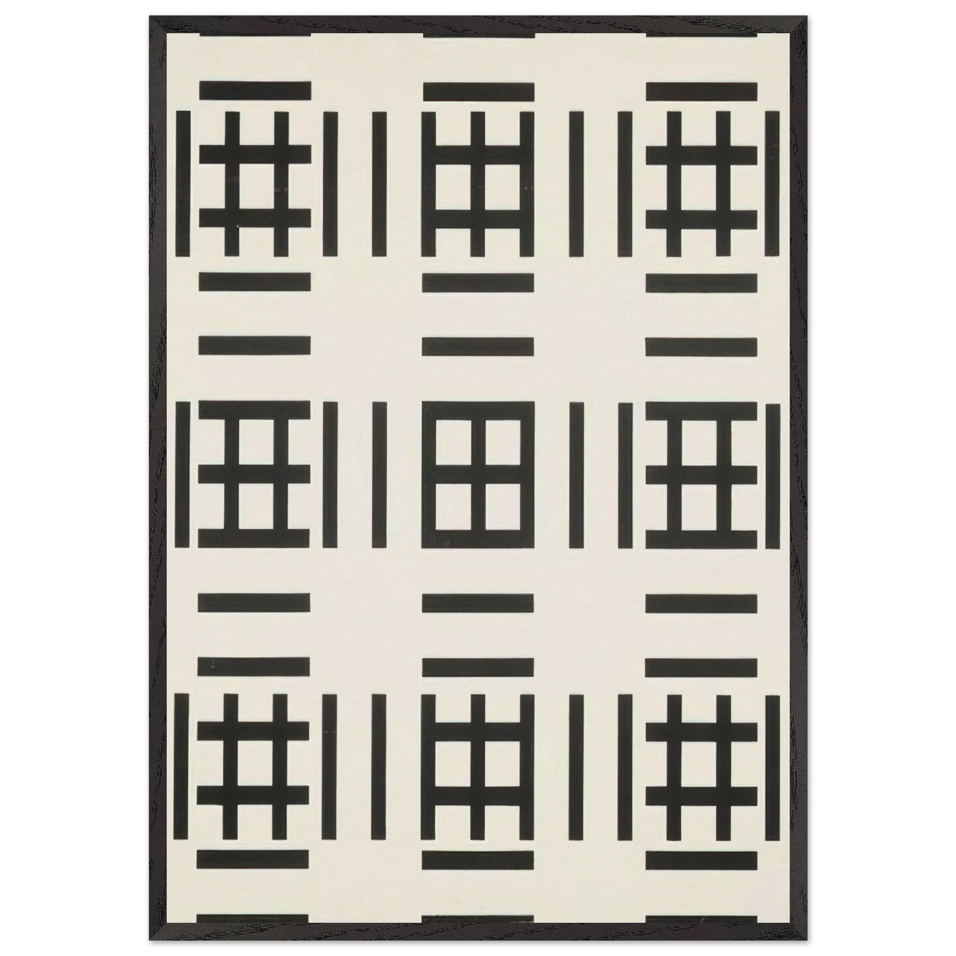 Serigraphie unique au monde - 1970 - Francois Morellet Framed Art Print – Black Wooden Frame - Default Title - -Framed Art Print