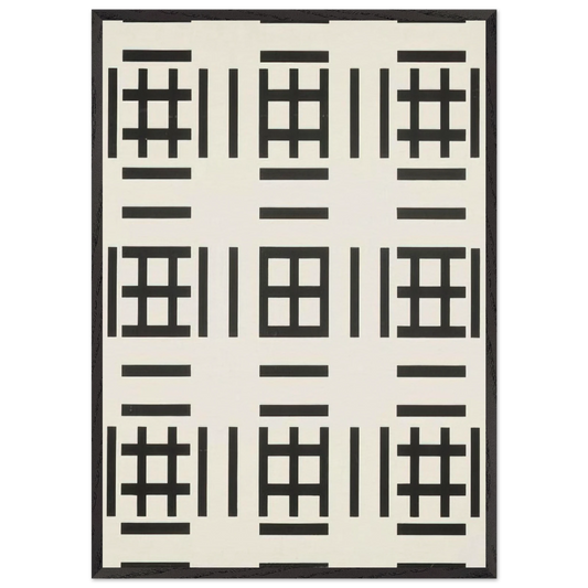 Serigraphie unique au monde - 1970 - Francois Morellet Framed Art Print – Black Wooden Frame - Default Title - -Framed Art Print