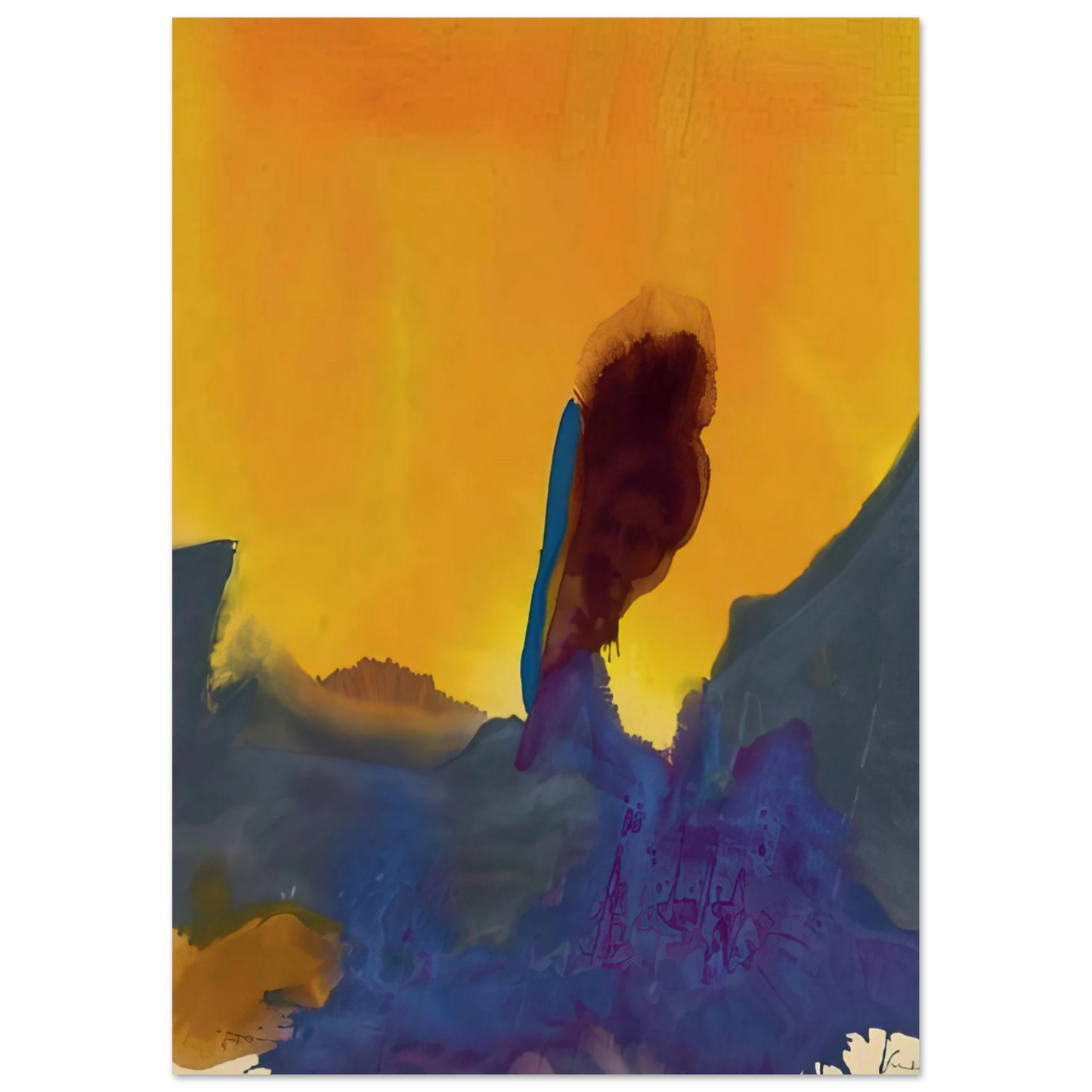 Helen Frankenthaler - Glow II - 1968 Wall art - A3 (29.7 x 42  cm) - Fine Art Poster - -