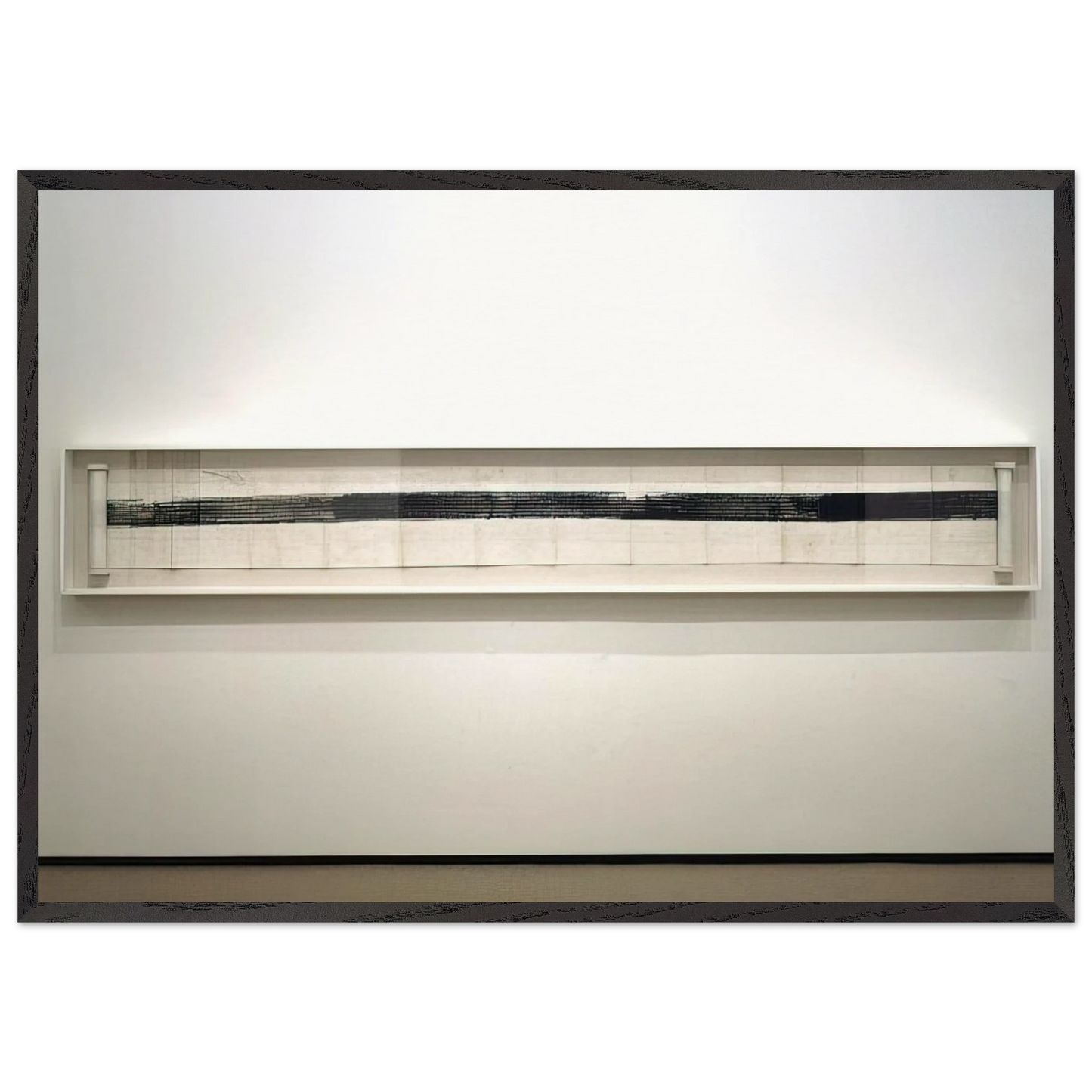 AUTOMOBILE TIRE PRINT 1953 - Robert Rauschenberg Framed Art Print – Black Wooden Frame - Default Title - -Framed Art Print