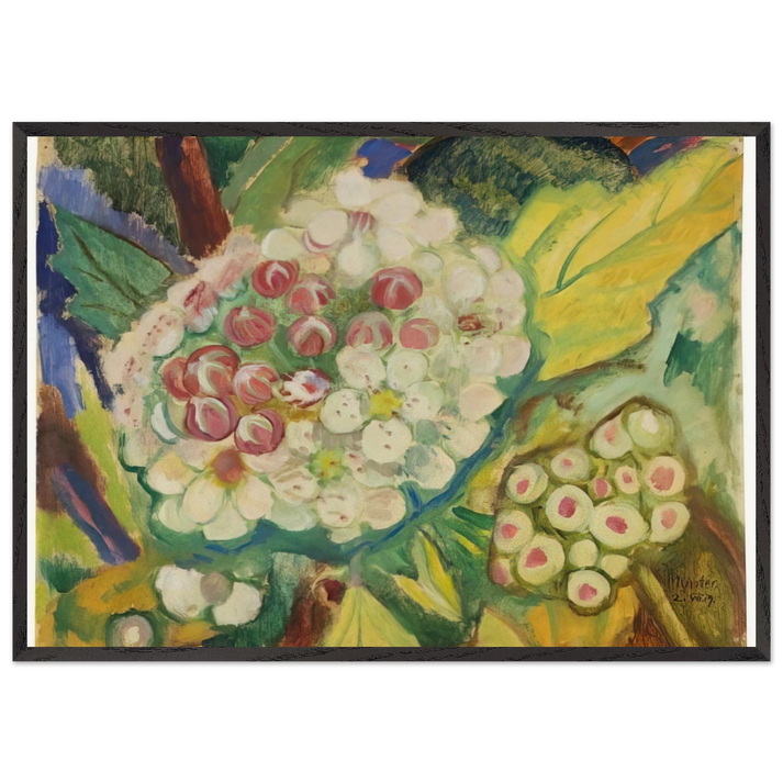 VOM WEISSEN BUSCH 1919 - Gabriele Munter 70x100 cm / 28x40 inches Framed Art Print – Black Wooden Frame