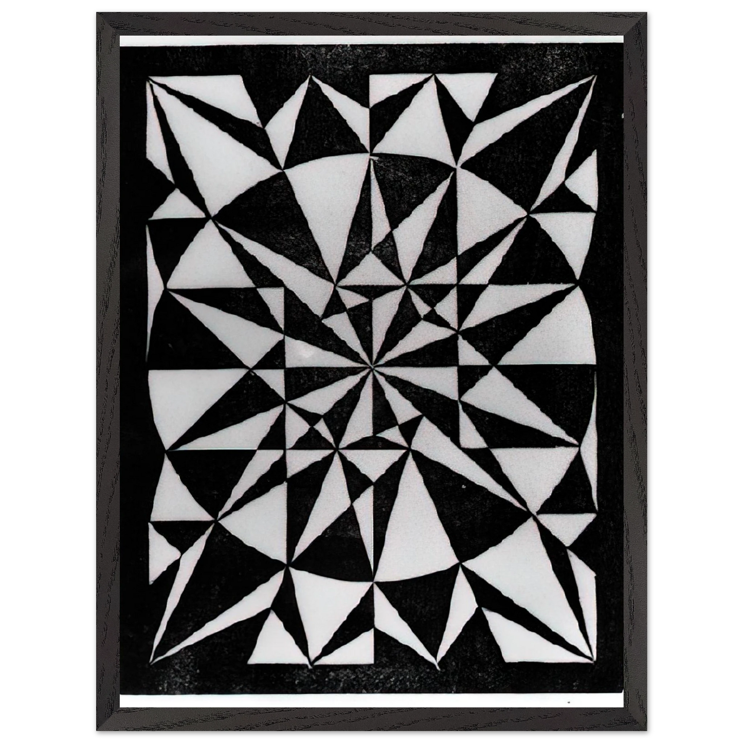 MC Escher - FLOR DE PASCUA BEAUTIFUL Wall Art - 60x80 cm / 24x32 inches - Premium Wooden Framed Poster With Fine Art Paper - Black frame