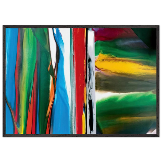 Phenomena Astral Tundra - Paul Jenkins Framed Art Print – Black Wooden Frame - Default Title - -Framed Art Print