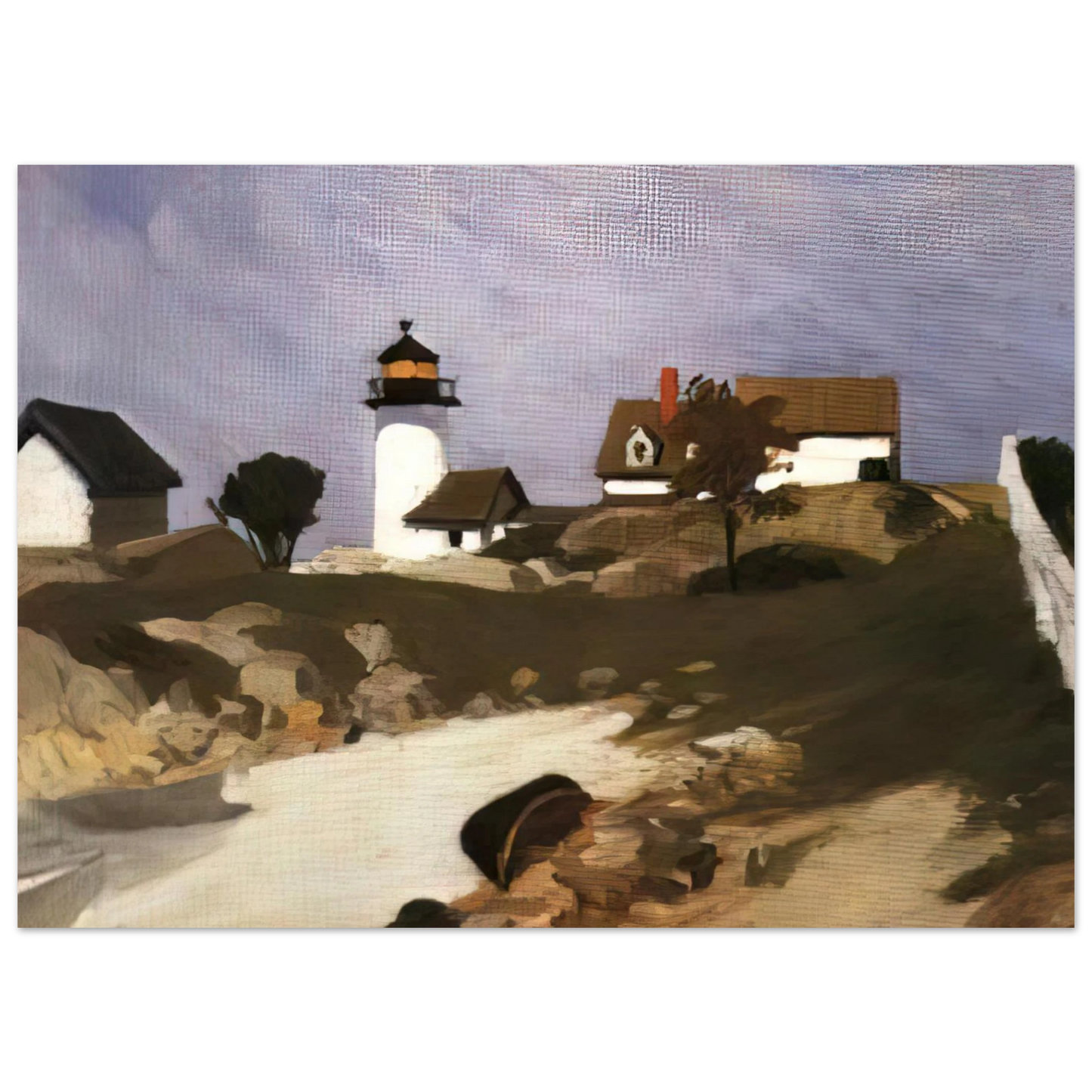 Edward Hopper - Squam Light Fine Art Poster - 40x60 cm / 16x24 inches