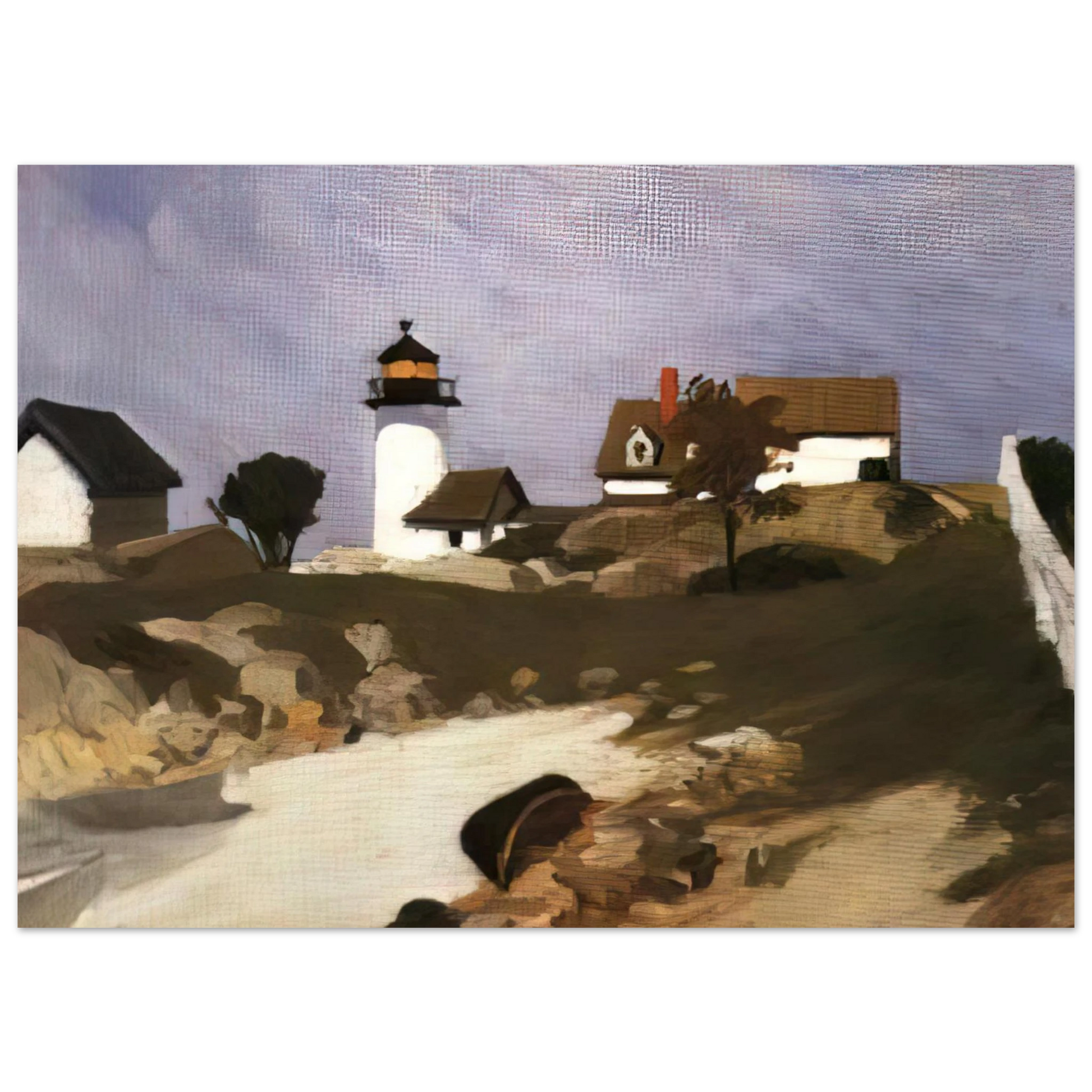 Edward Hopper - Squam Light Fine Art Poster - 40x60 cm / 16x24 inches
