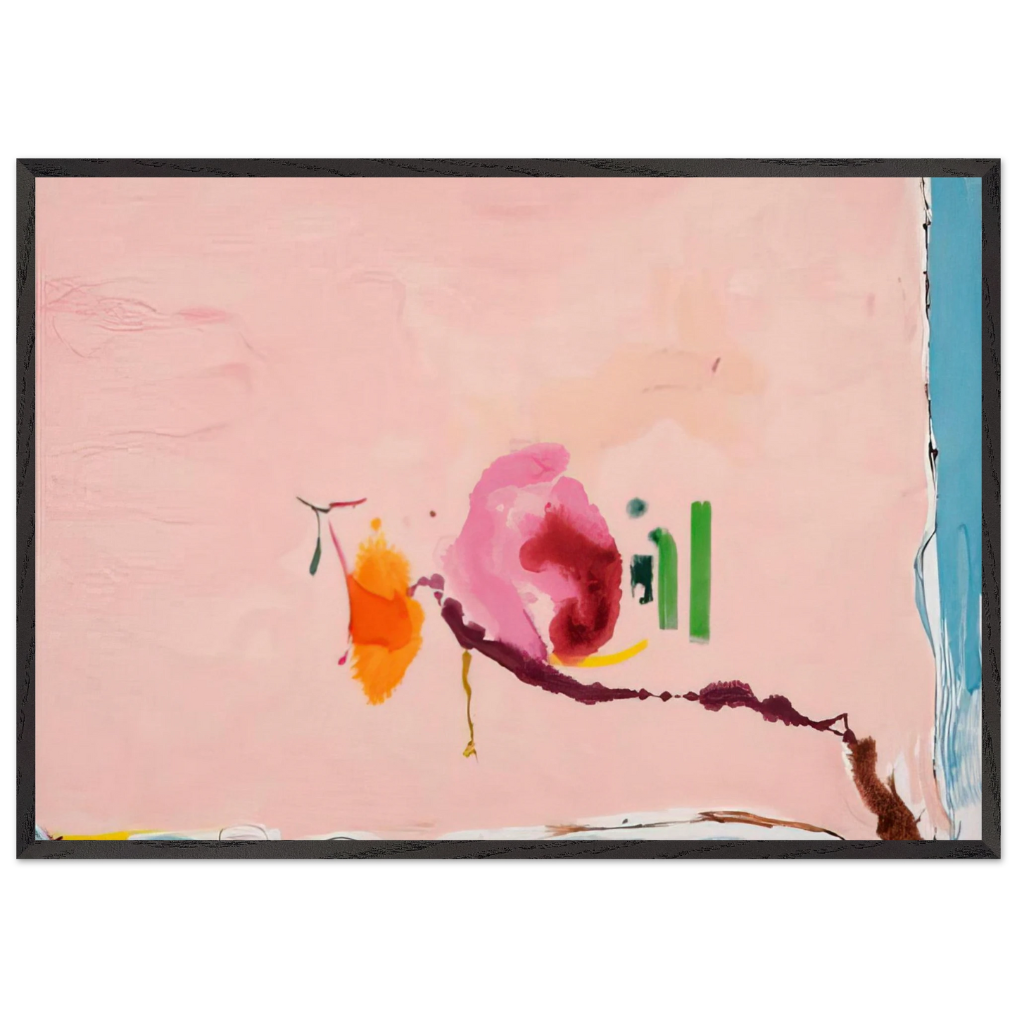 Flirt - 1995 - Helen Frankenthaler Framed Art Print – Black Wooden Frame - Default Title - -Framed Art Print