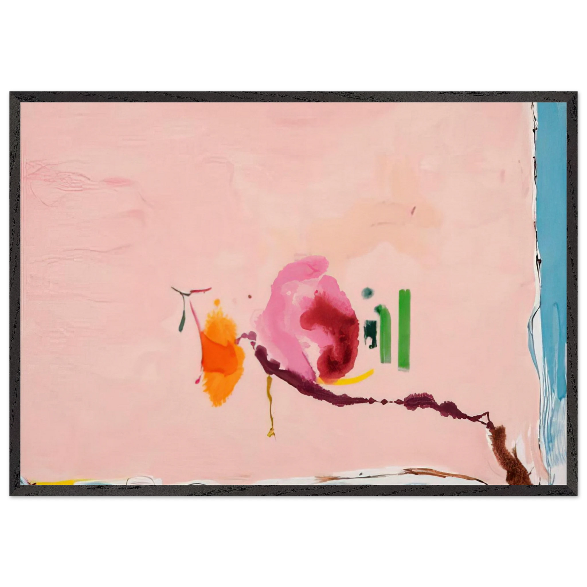 Flirt - 1995 - Helen Frankenthaler Framed Art Print – Black Wooden Frame - Default Title - -Framed Art Print