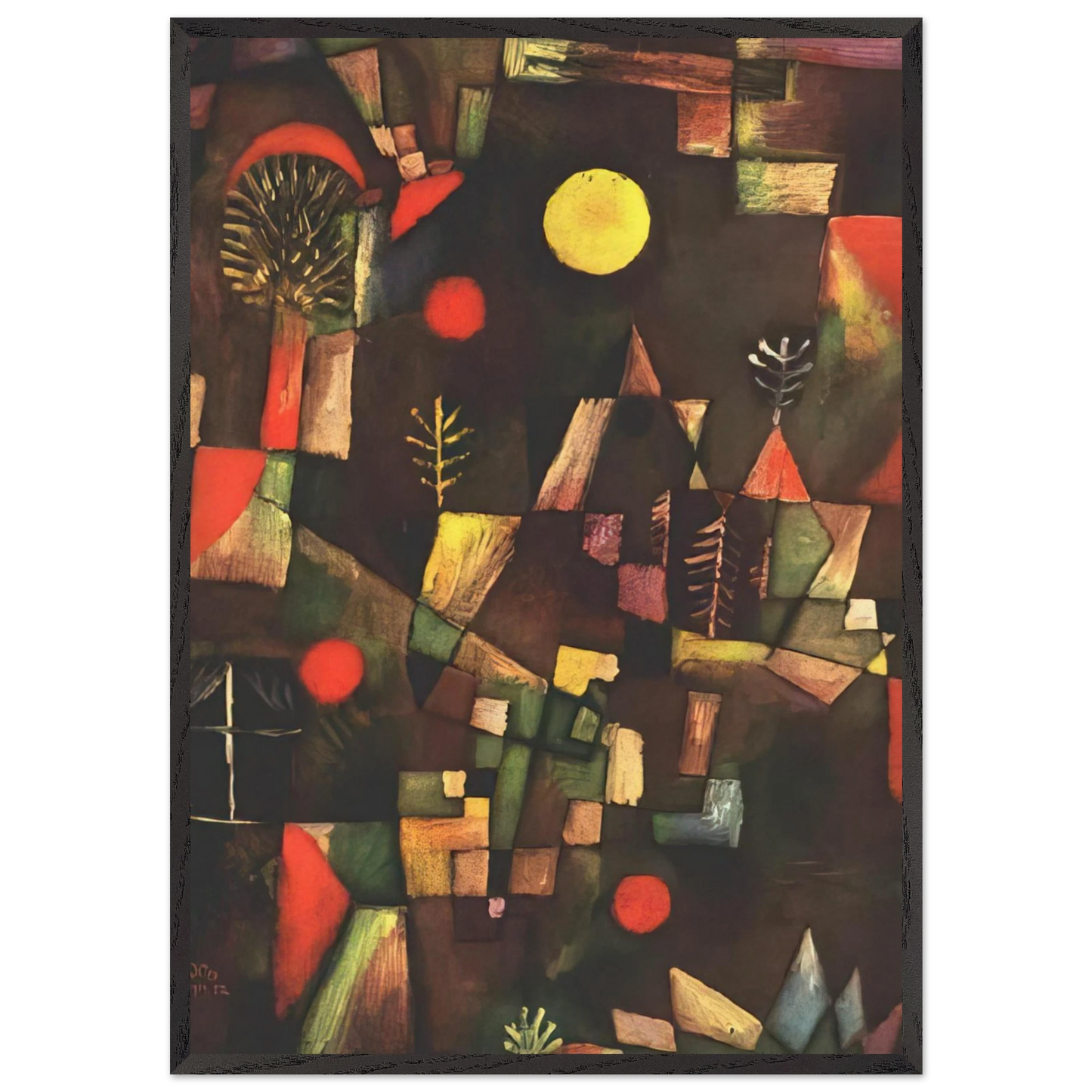 FULL MOON 1919 - Paul Klee Framed Art Print – Black Wooden Frame - Default Title - -Framed Art Print
