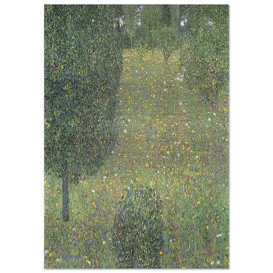 LANDSCAPE GARDEN MEADOW IN FLOWER - Gustav Klimt Brushed Aluminum Print - 70x100 cm / 28x40 inches | Gustav Klimt Aluminum Print | Gustav Klimt Prints