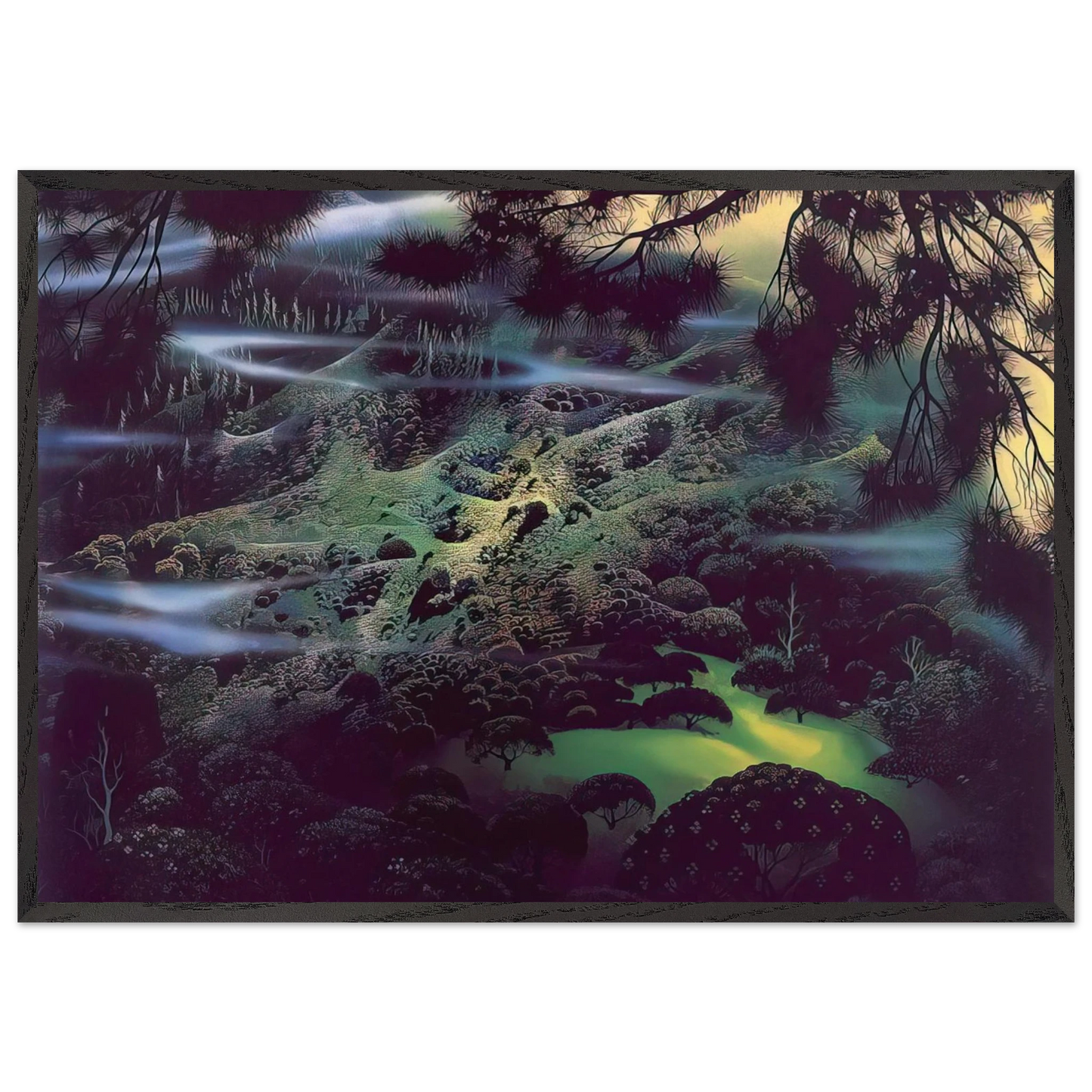 Symphonic Fantasy - Eyvind Earle Framed Art Print – Black Wooden Frame - Default Title - -Framed Art Print