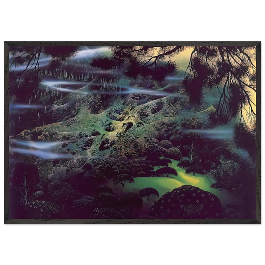Symphonic Fantasy - Eyvind Earle Framed Art Print – Black Wooden Frame - Default Title - -Framed Art Print
