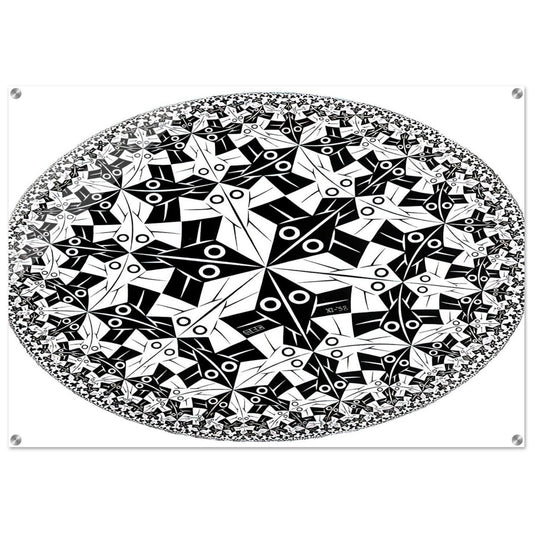 CIRCLE LIMIT I - MC Escher Acrylic Print - 70x100 cm / 28x40″ inches | Maurits Cornelis Escher Prints