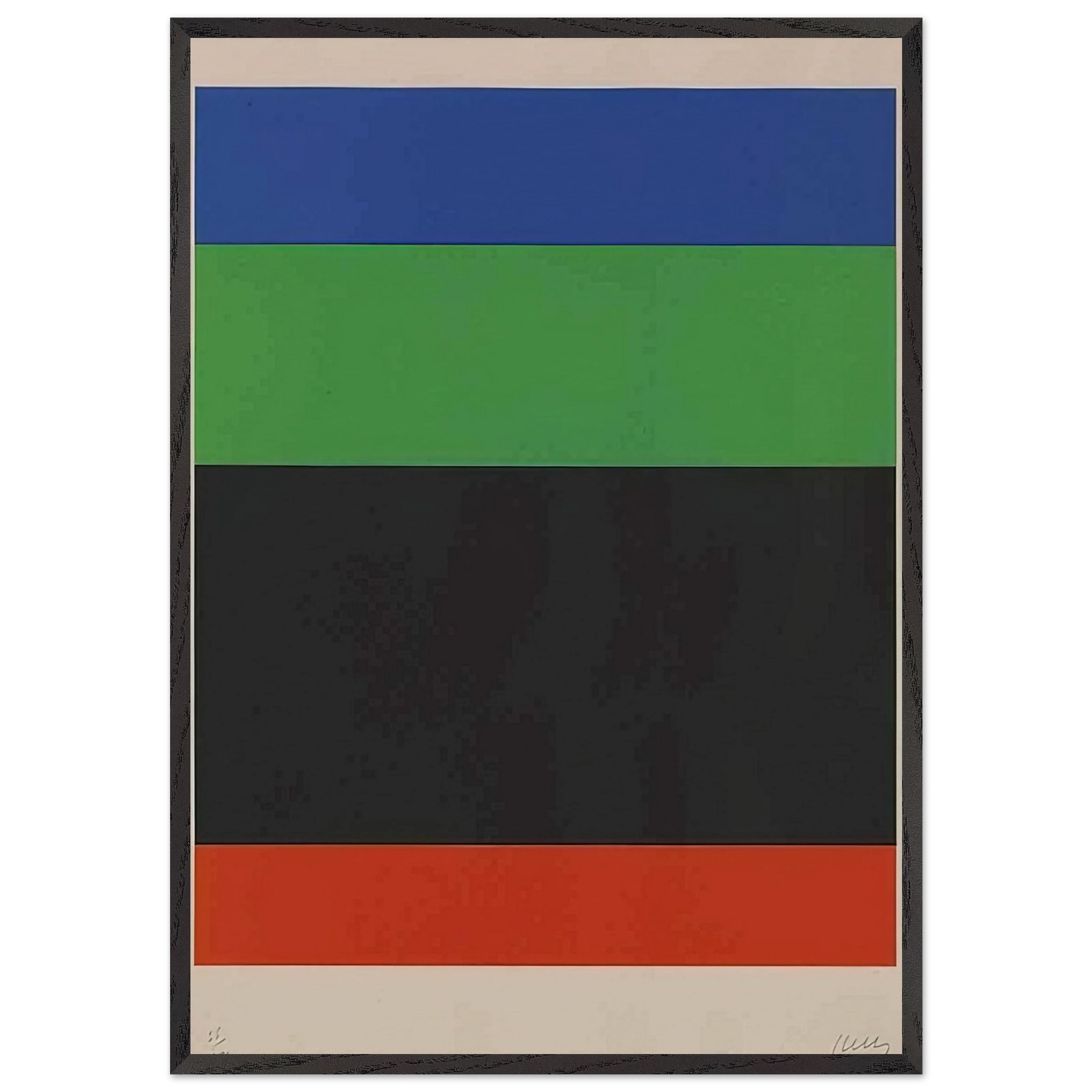 Blue-Green-Black-Red - Ellsworth Kelly Framed Art Print – Black Wooden Frame - Default Title - -Framed Art Print