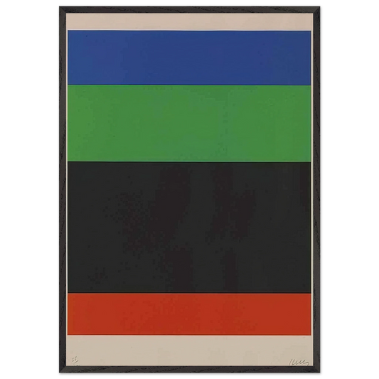 Blue-Green-Black-Red - Ellsworth Kelly Framed Art Print – Black Wooden Frame - Default Title - -Framed Art Print