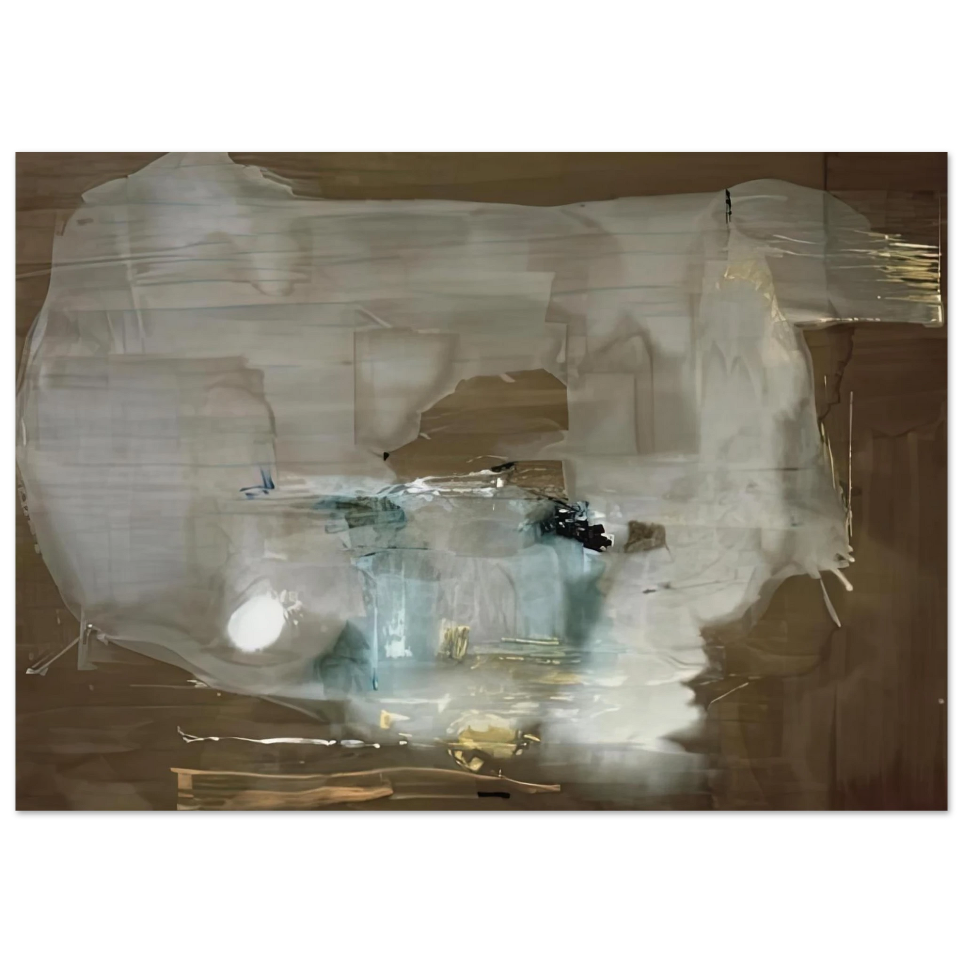 Helen Frankenthaler - M, 1977- Wall Art - 60x80 cm / 24x32 inches - Premium Wooden Framed Poster With Fine Art Paper - White frame