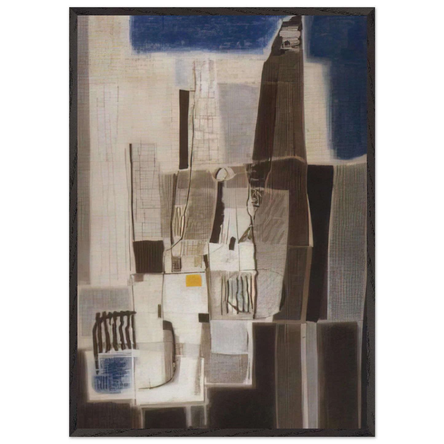 Architettura 1 - Art Informel - Bice Lazzari Framed Art Print – Black Wooden Frame - Default Title - -Framed Art Print