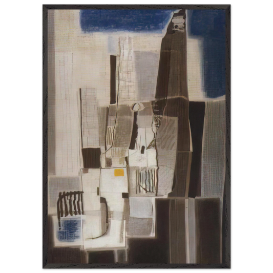 Architettura 1 - Art Informel - Bice Lazzari Framed Art Print – Black Wooden Frame - Default Title - -Framed Art Print