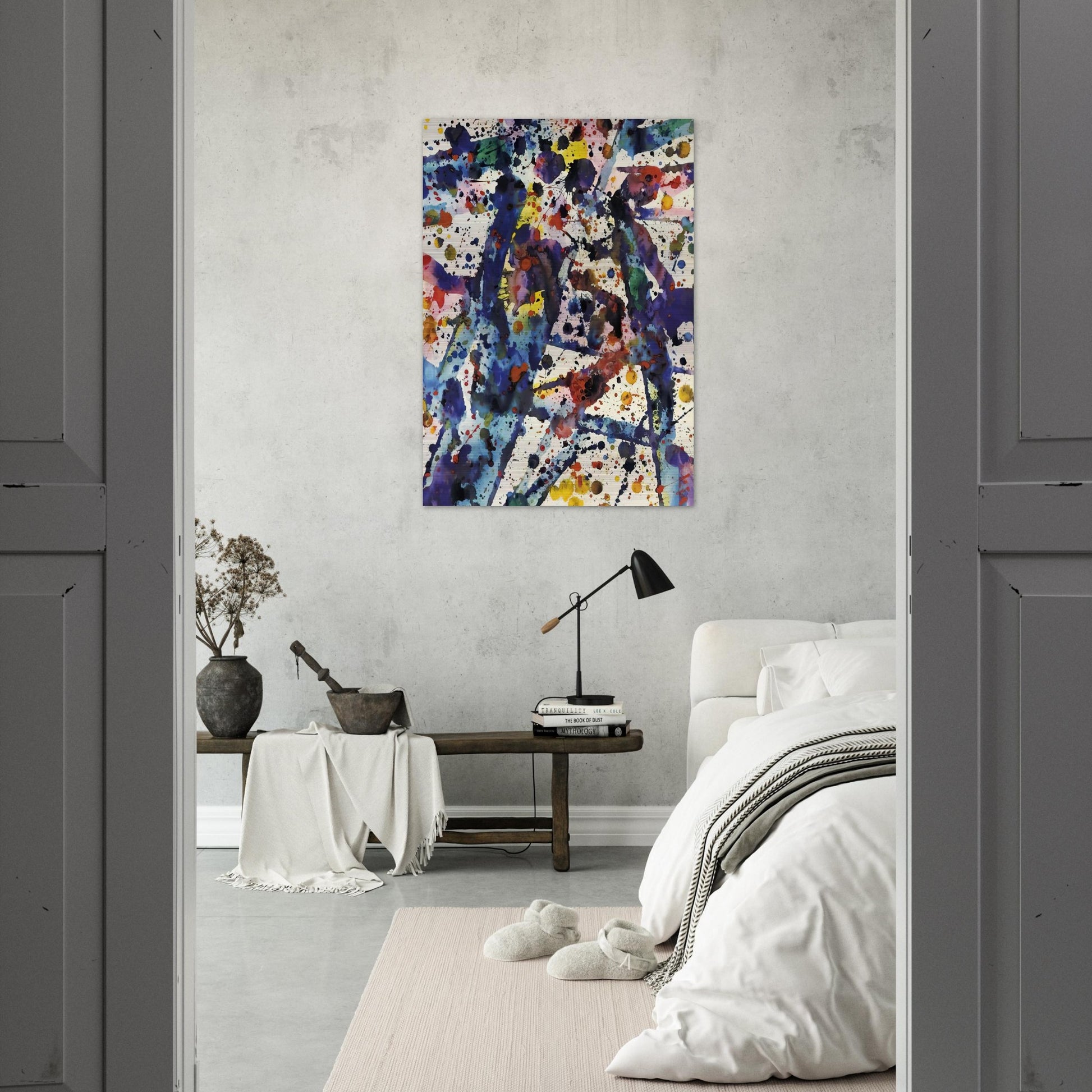 Taches  Untitled  - Sam Francis Brushed Aluminum Print - 70x100 cm / 28x40 inches | Sam Francis Aluminum Print | Sam Francis Prints