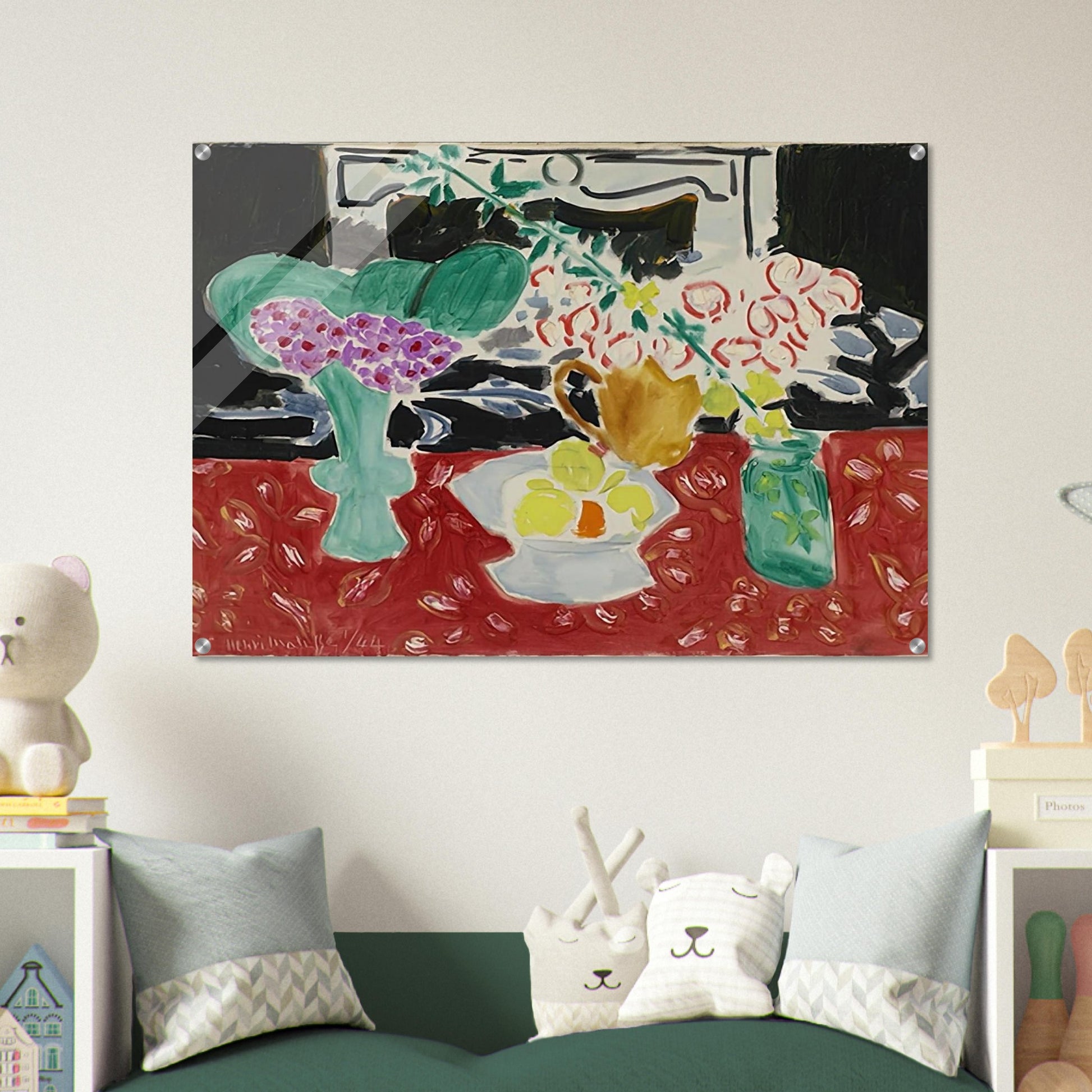 ROSES DE NOEL ET SAXIFRAGE 1944 - Henri Matisse Acrylic Print - 70x100 cm / 28x40″ inches