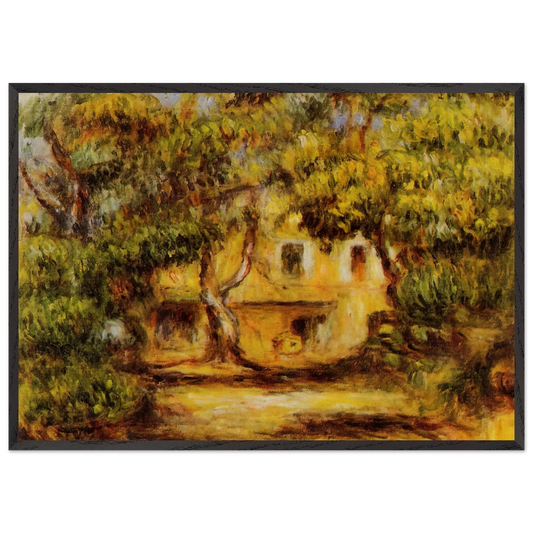 The Farm at Collettes - Pierre-Auguste Renoir 70x100 cm / 28x40 inches Framed Art Print – Black Wooden Frame