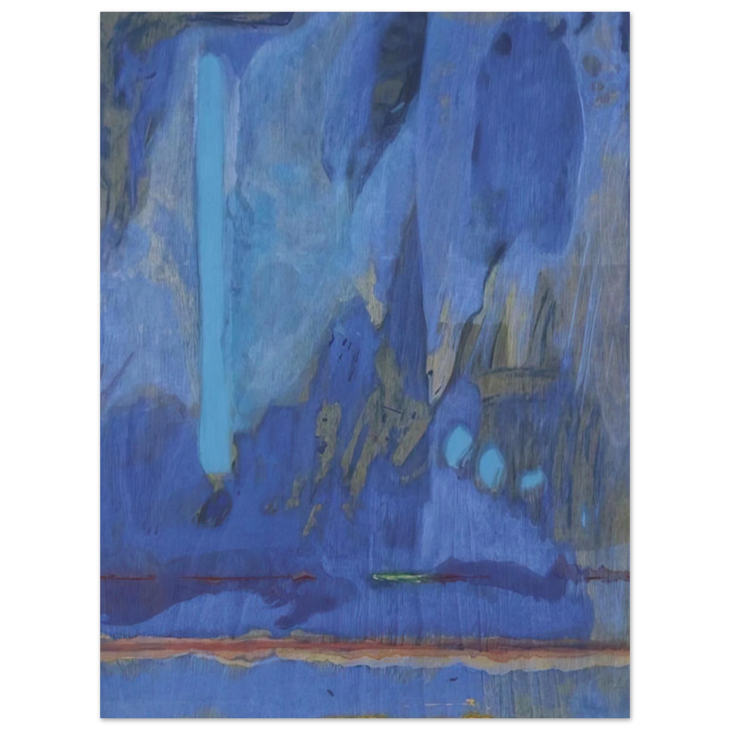 Helen Frankenthaler - Tales of Genji III - 1998 Wall art - 30x40 cm / 12x16 inches - Premium Wooden Framed Poster With Fine Art Paper - White frame