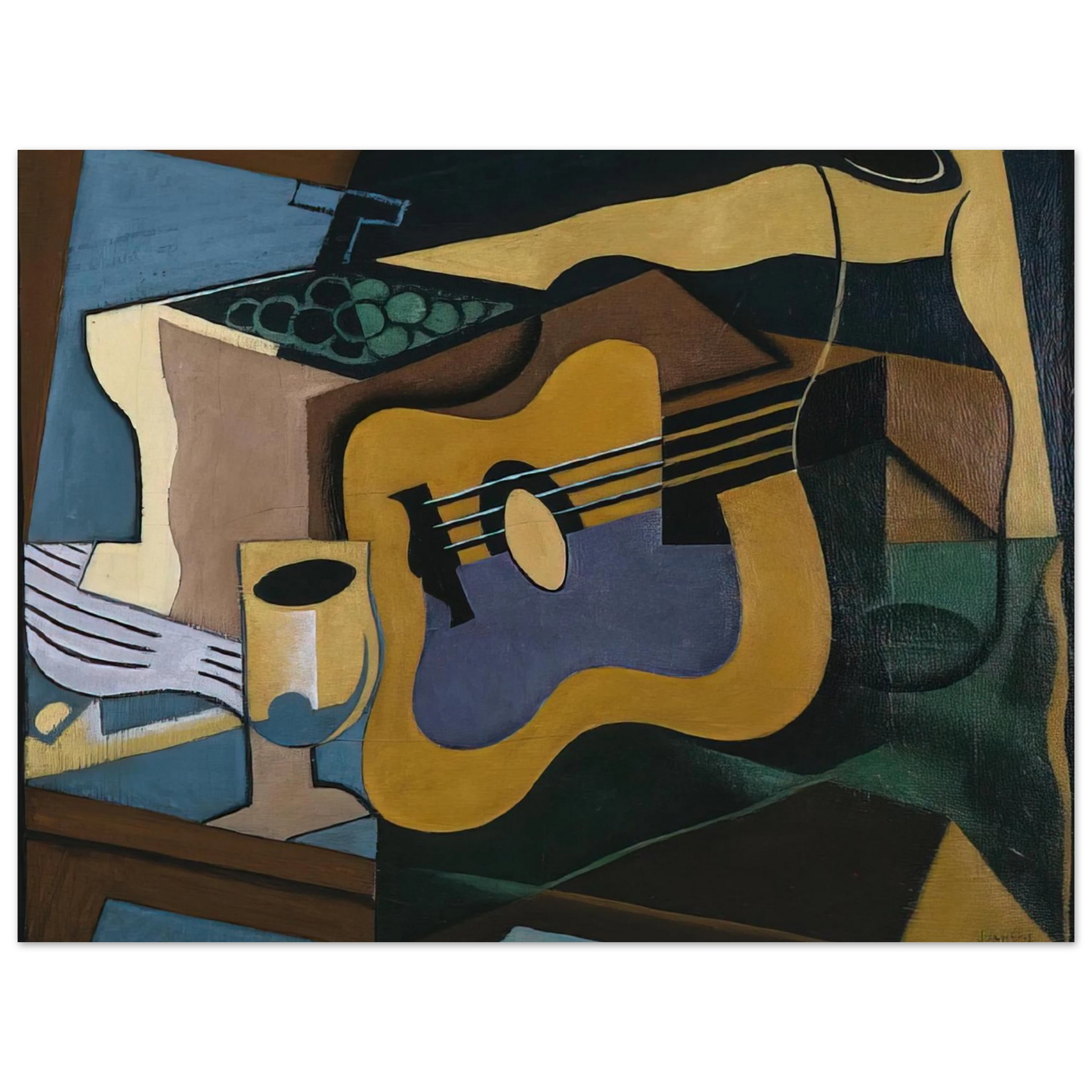 Juan Gris - STILL LIFE WITH GUITAR 1920 Fine Art Poster - Default Title