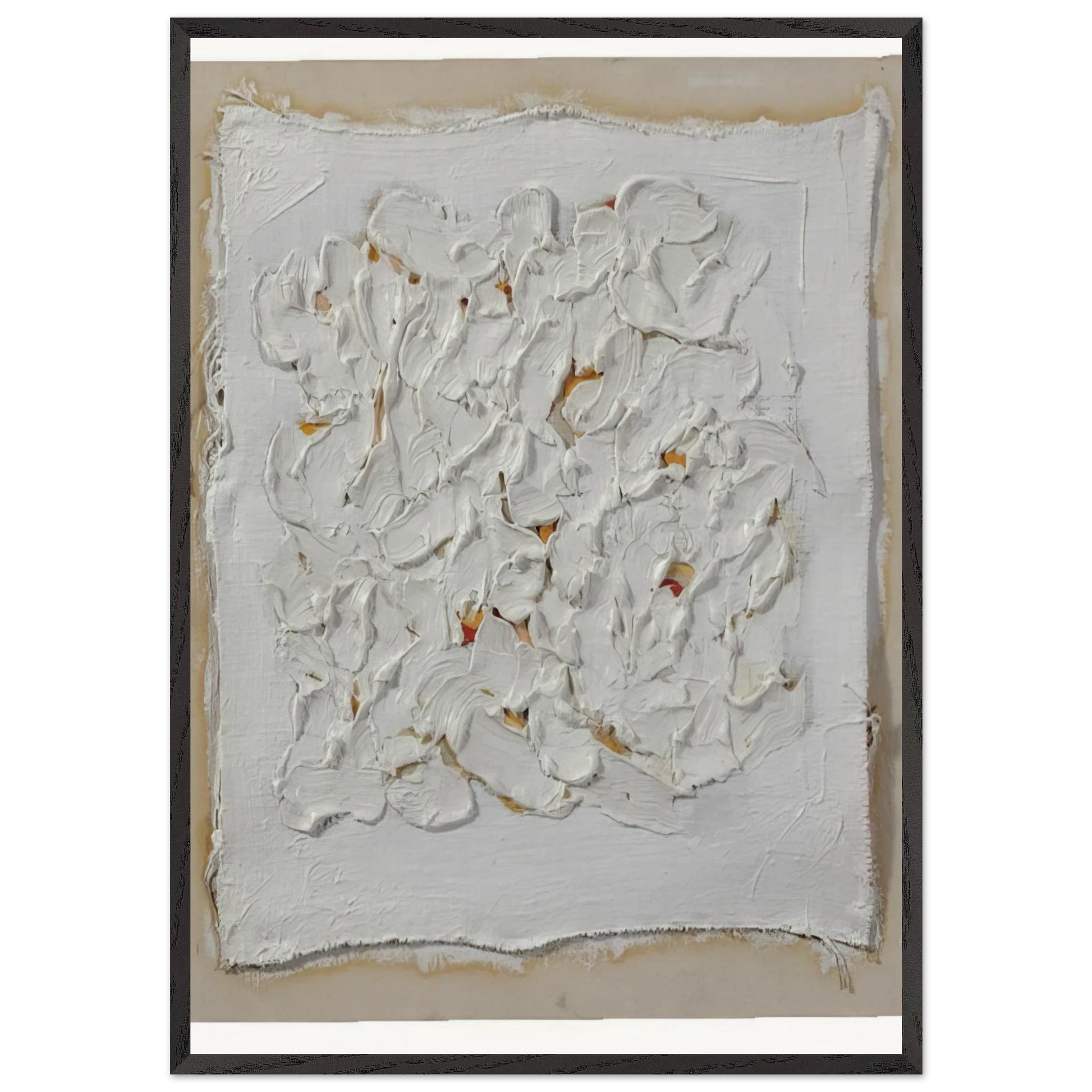 Untitled N14 - Robert Ryman Framed Art Print – Black Wooden Frame - Default Title - -Framed Art Print