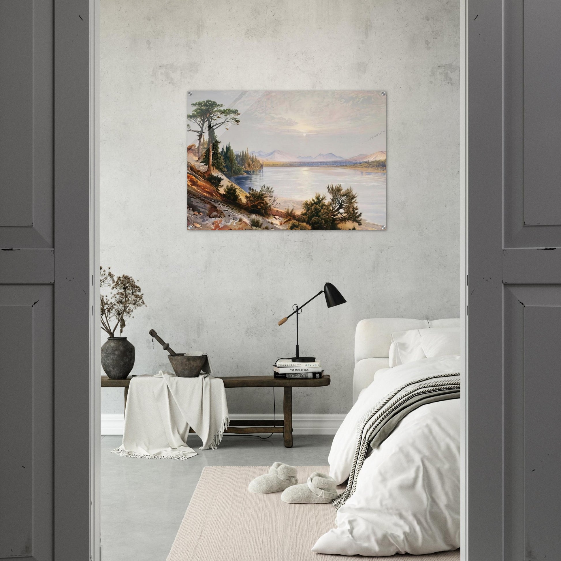 Head of Yellowstone River - Thomas Moran Acrylic Print - 70x100 cm / 28x40″ inches | Thomas Moran Wall Art | Thomas Moran Prints