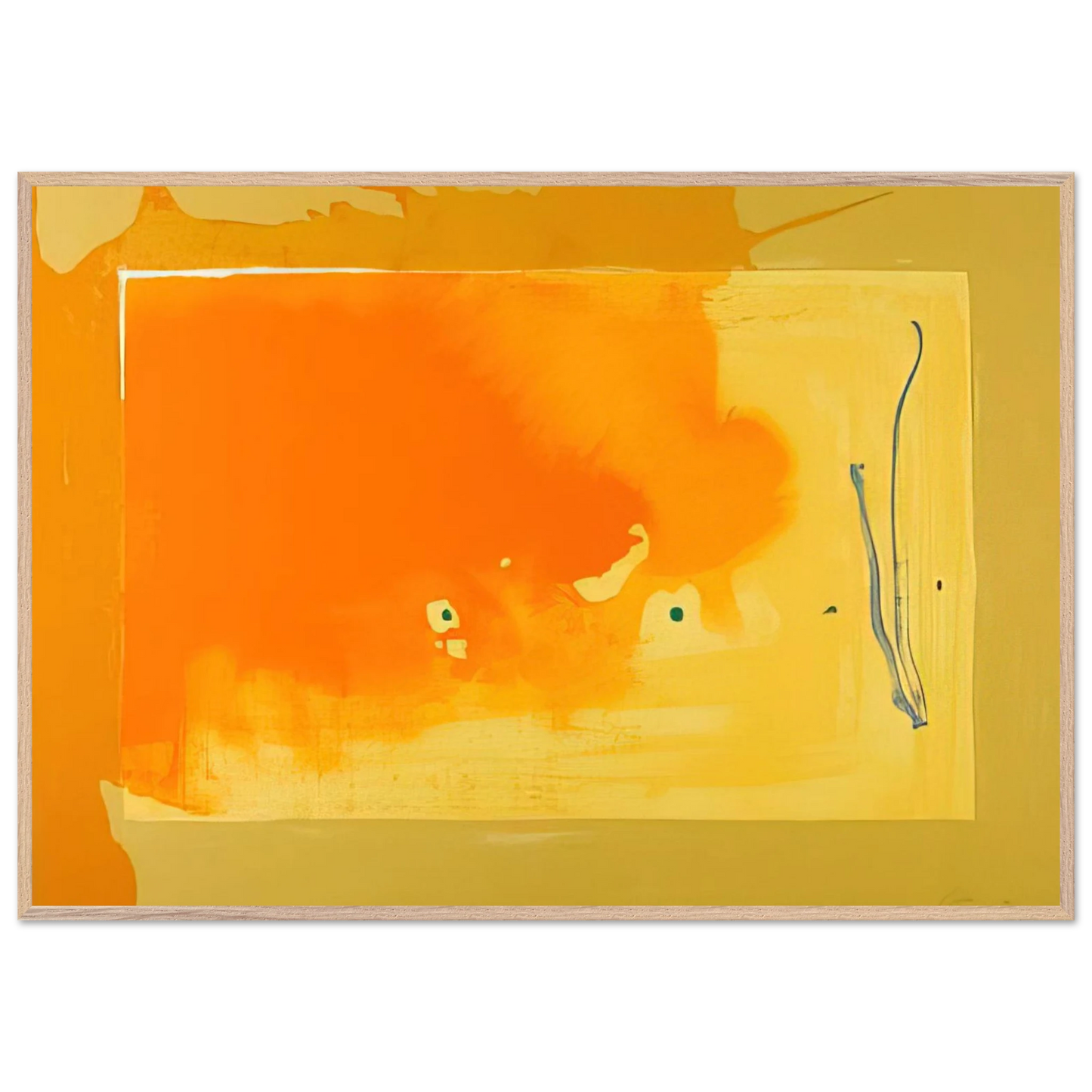 Helen Frankenthaler - Bilbao - 1998 Wall art - A1 (59.4 x 84.1  cm) - Premium Wooden Framed Poster With Fine Art Paper - Black frame