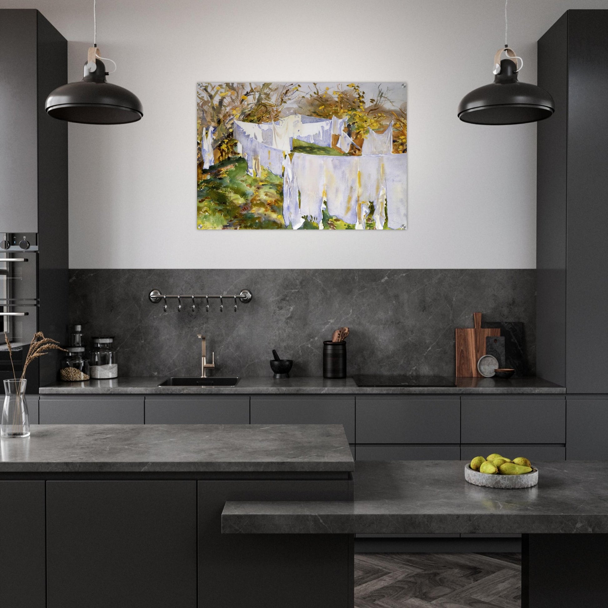 La Biancheria - John Singer Sargent Acrylic Print - 70x100 cm / 28x40″ inches | John Singer Sargent Wall Art | John Singer Sargent Prints