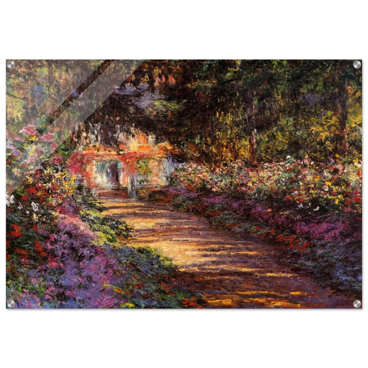 Pathway in Monet's Garden at Giverny - claude monet Acrylic Print - 70x100 cm / 28x40″ inches