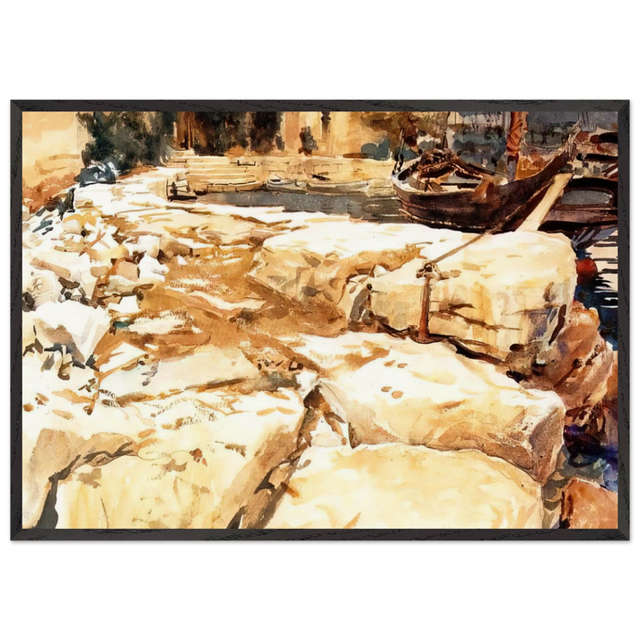 San Vigilio - John Singer Sargent 70x100 cm / 28x40 inches Framed Art Print – Black Wooden Frame