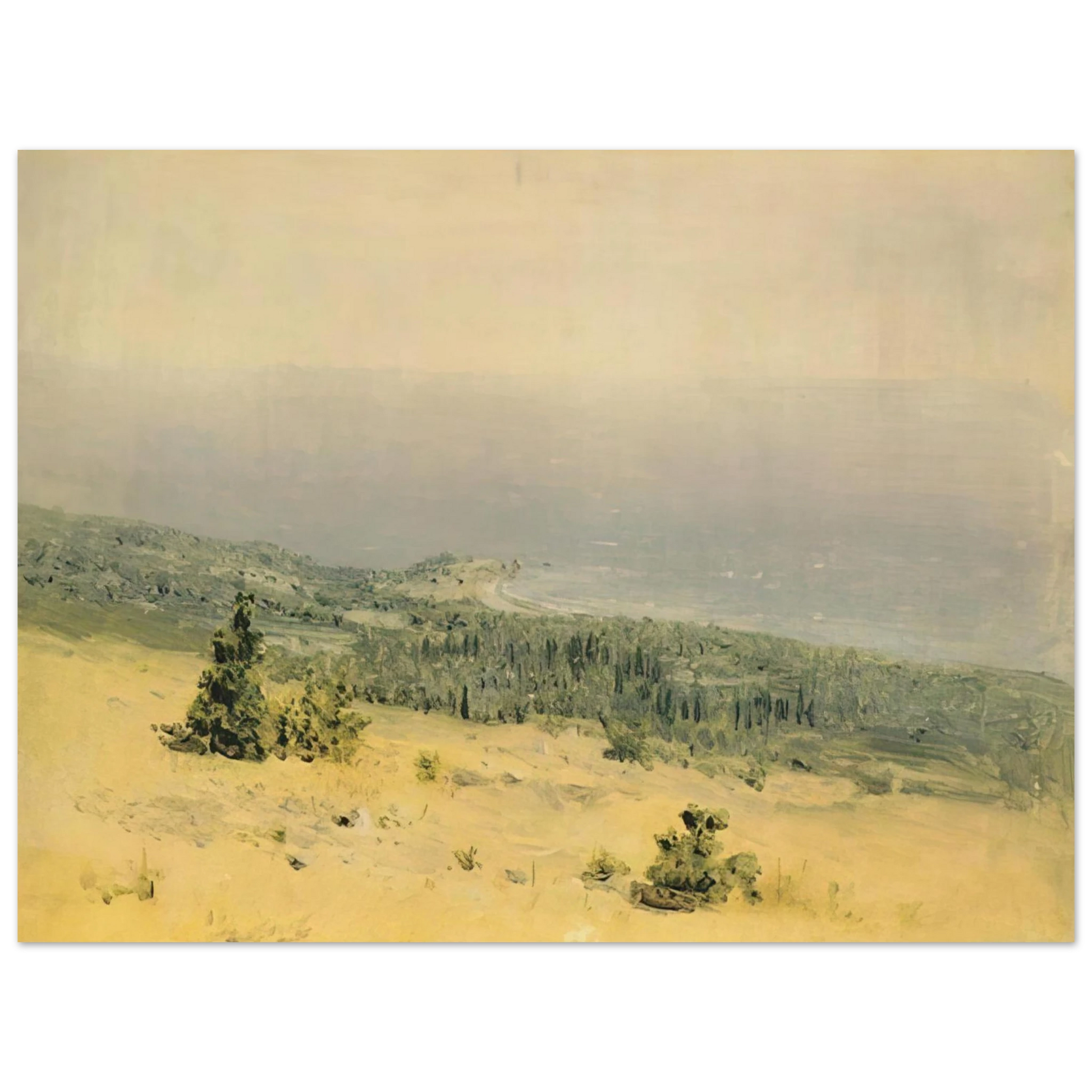 Arkhyp Kuindzhi - View of the beach and sea from the mountains. Crimea Fine Art Poster - Default Title