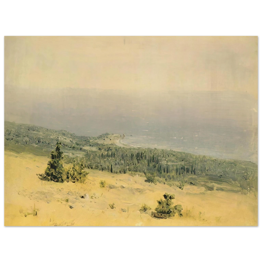 Arkhyp Kuindzhi - View of the beach and sea from the mountains. Crimea Fine Art Poster - Default Title