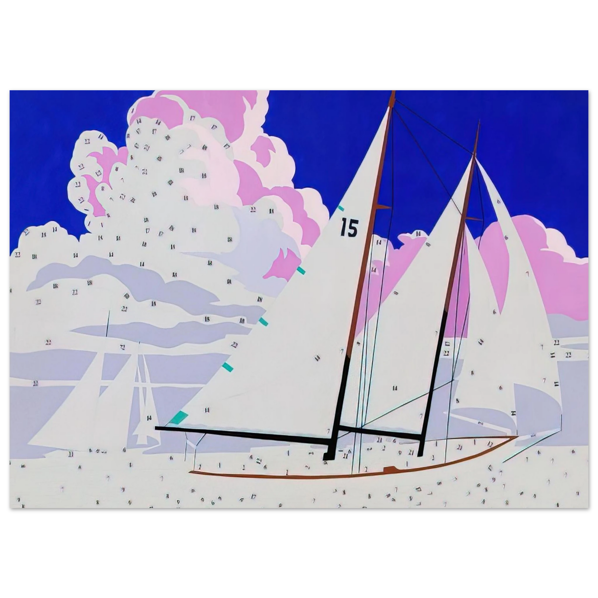 Andy Warhol - Do It Yourself  Sailboats  Fine Art Poster - 40x60 cm / 16x24 inches