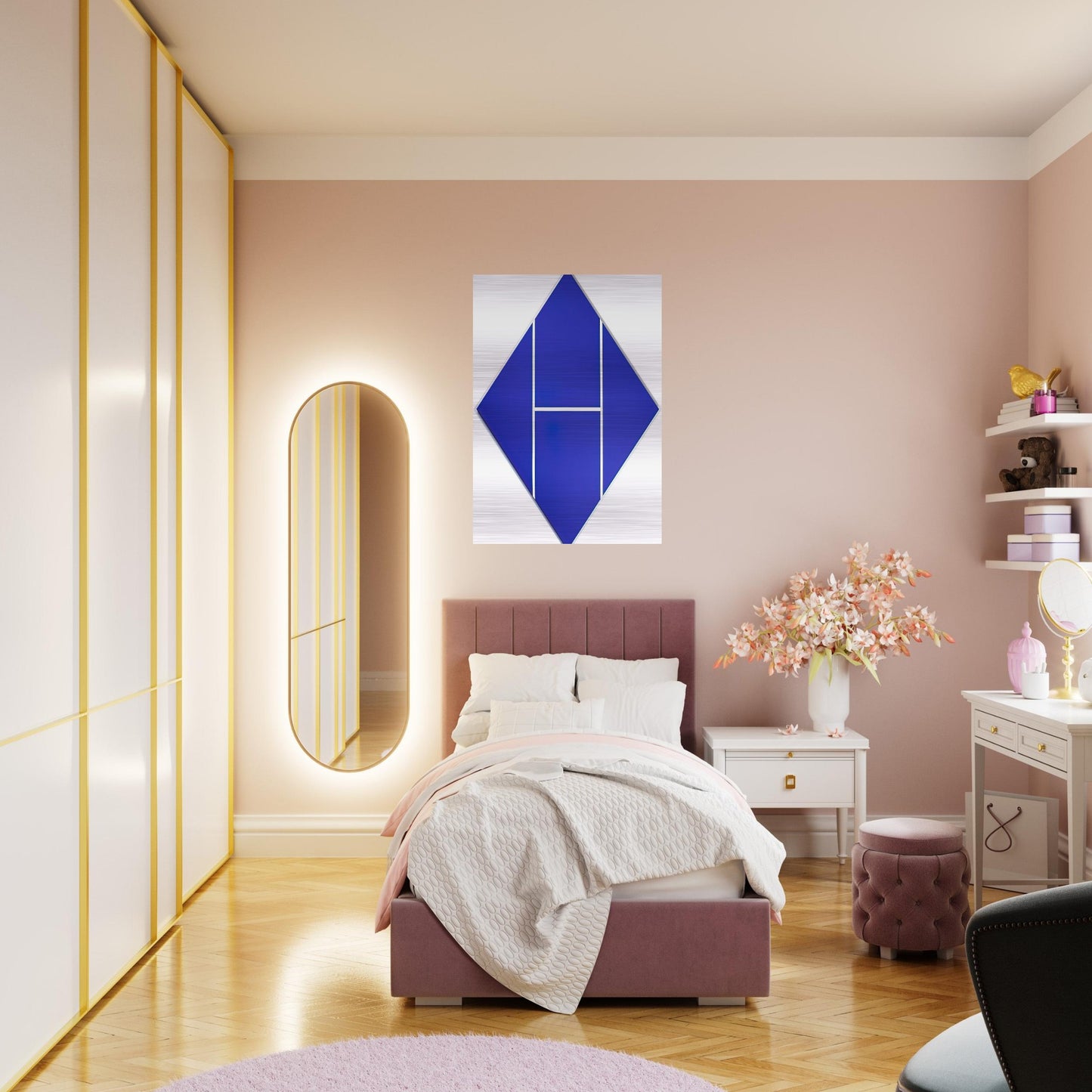 Cobalt - 1982 - Carmen Herrera Brushed Aluminum Print - 70x100 cm / 28x40 inches | Carmen Herrera Aluminum Print | Carmen Herrera Prints