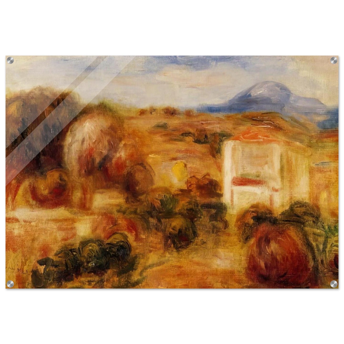 Landscape with White House - Pierre-Auguste Renoir Acrylic Print - 70x100 cm / 28x40″ inches