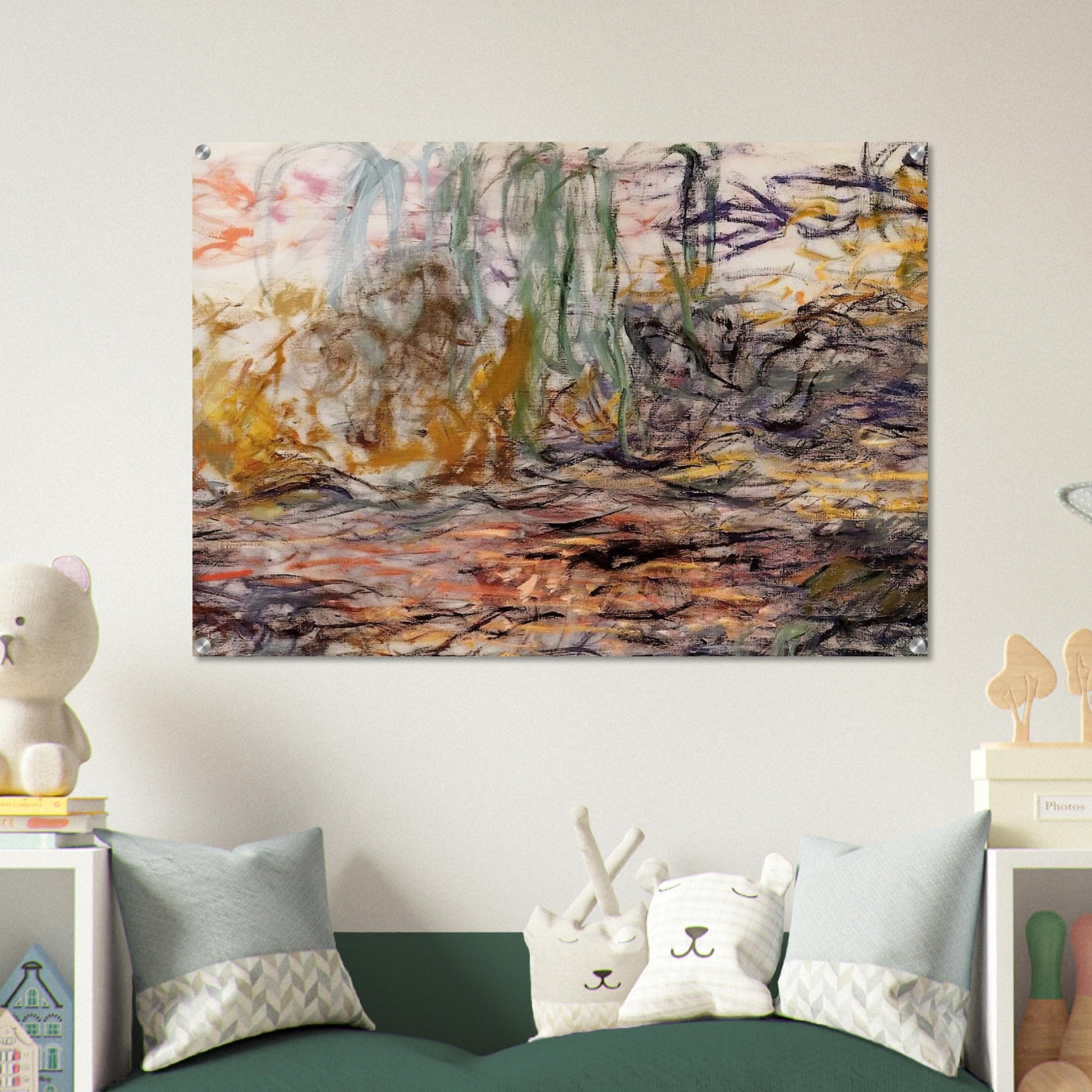 Water Lilies left half - claude monet Acrylic Print - 70x100 cm / 28x40″ inches