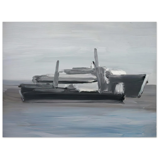 Nicolas de Stael - Marine - Lyrical Abstraction Fine Art Poster - 13x18 cm / 5x7 inches