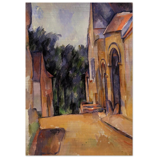 Farm at Montgeroult - Paul Cézanne Brushed Aluminum Print - 70x100 cm / 28x40 inches | Paul Cézanne Aluminum Print | Paul Cézanne Prints