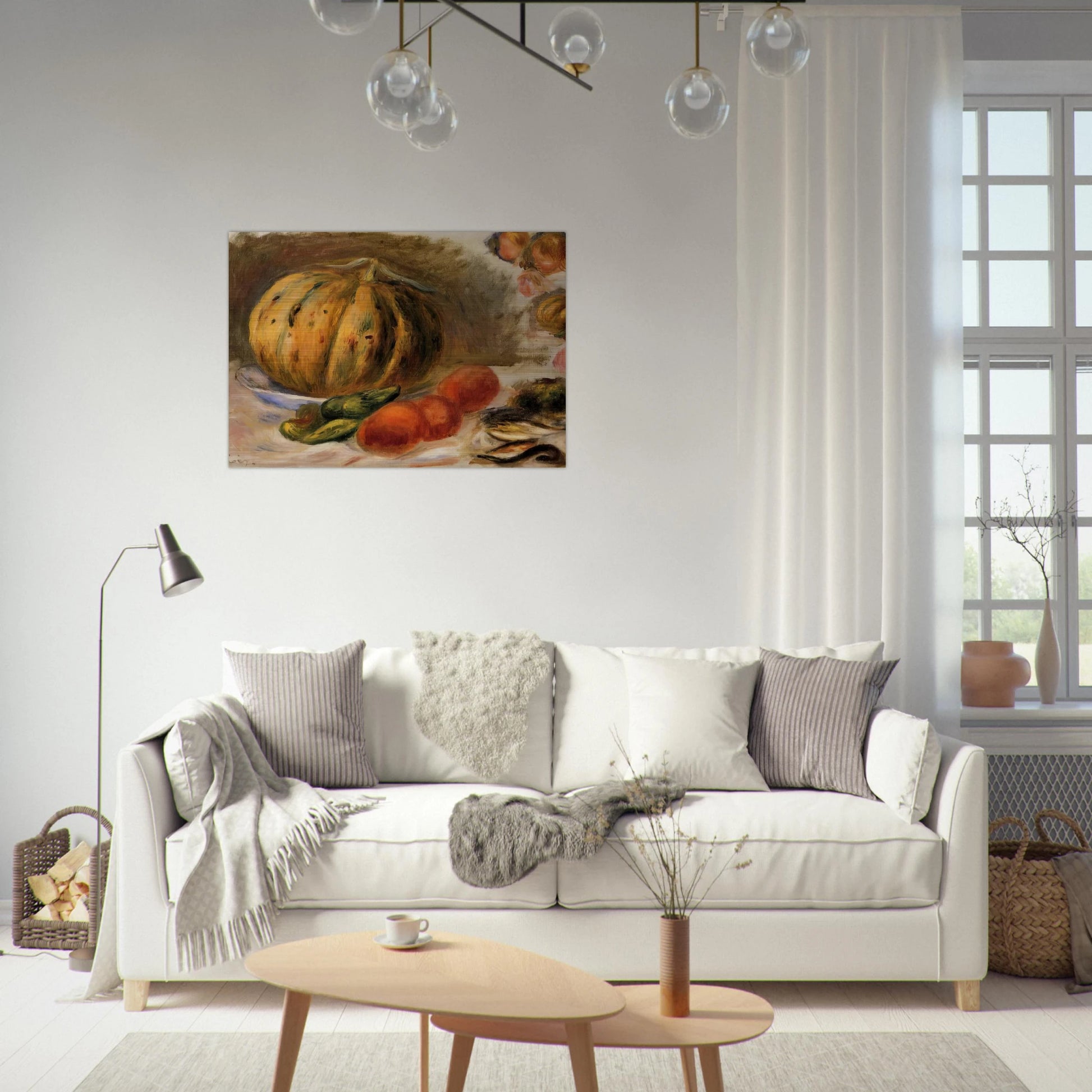 Melon and Tomatos - Pierre-Auguste Renoir Brushed Aluminum Print - 70x100 cm / 28x40 inches | Pierre-Auguste Renoir Aluminum Print | Pierre-Auguste Renoir Prints