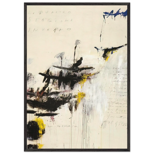 Quattro stagioni I Inverno - Cy Twombly Framed Art Print – Black Wooden Frame - Default Title - -Framed Art Print