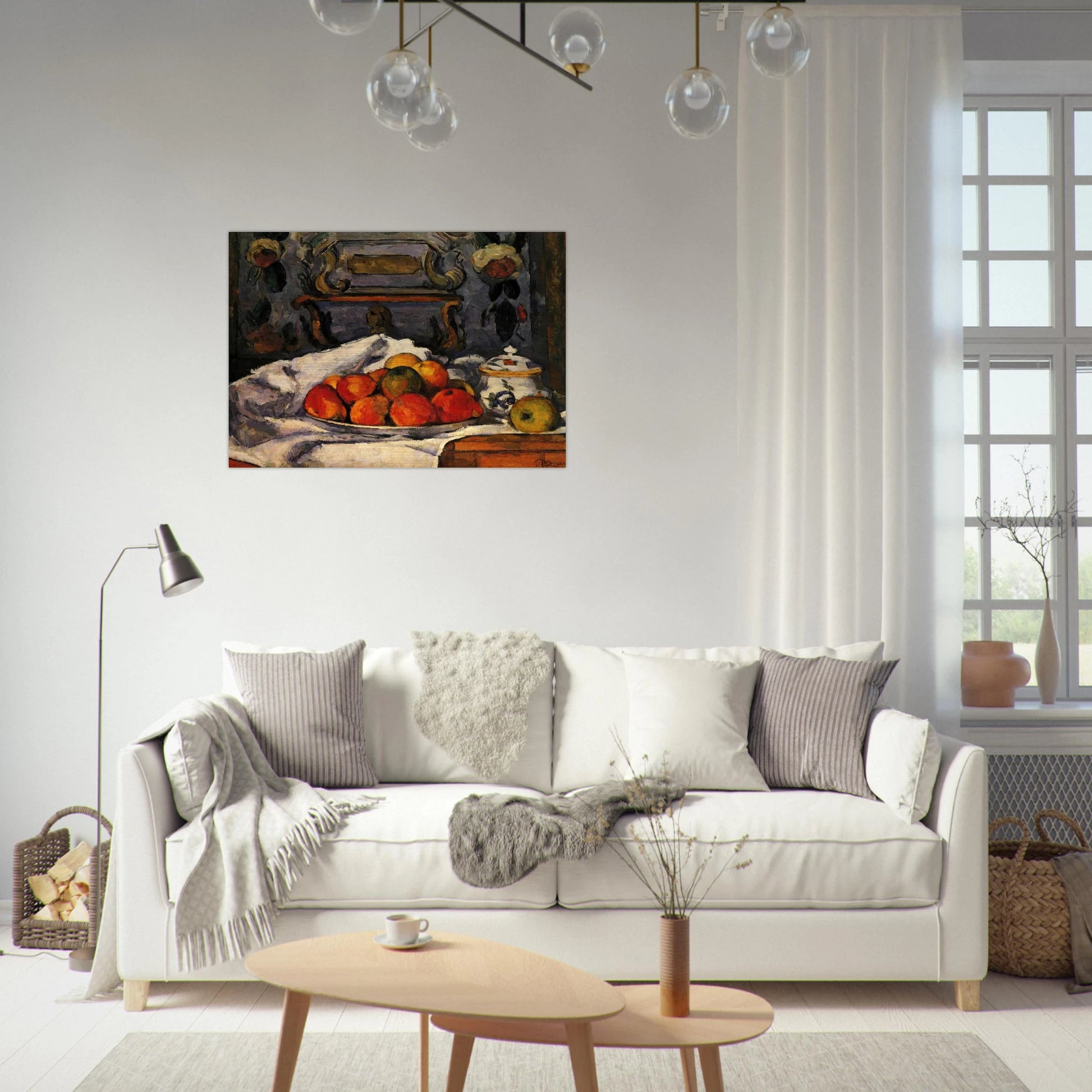 Dish of Apples - Paul Cézanne Brushed Aluminum Print - 70x100 cm / 28x40 inches | Paul Cézanne Aluminum Print | Paul Cézanne Prints