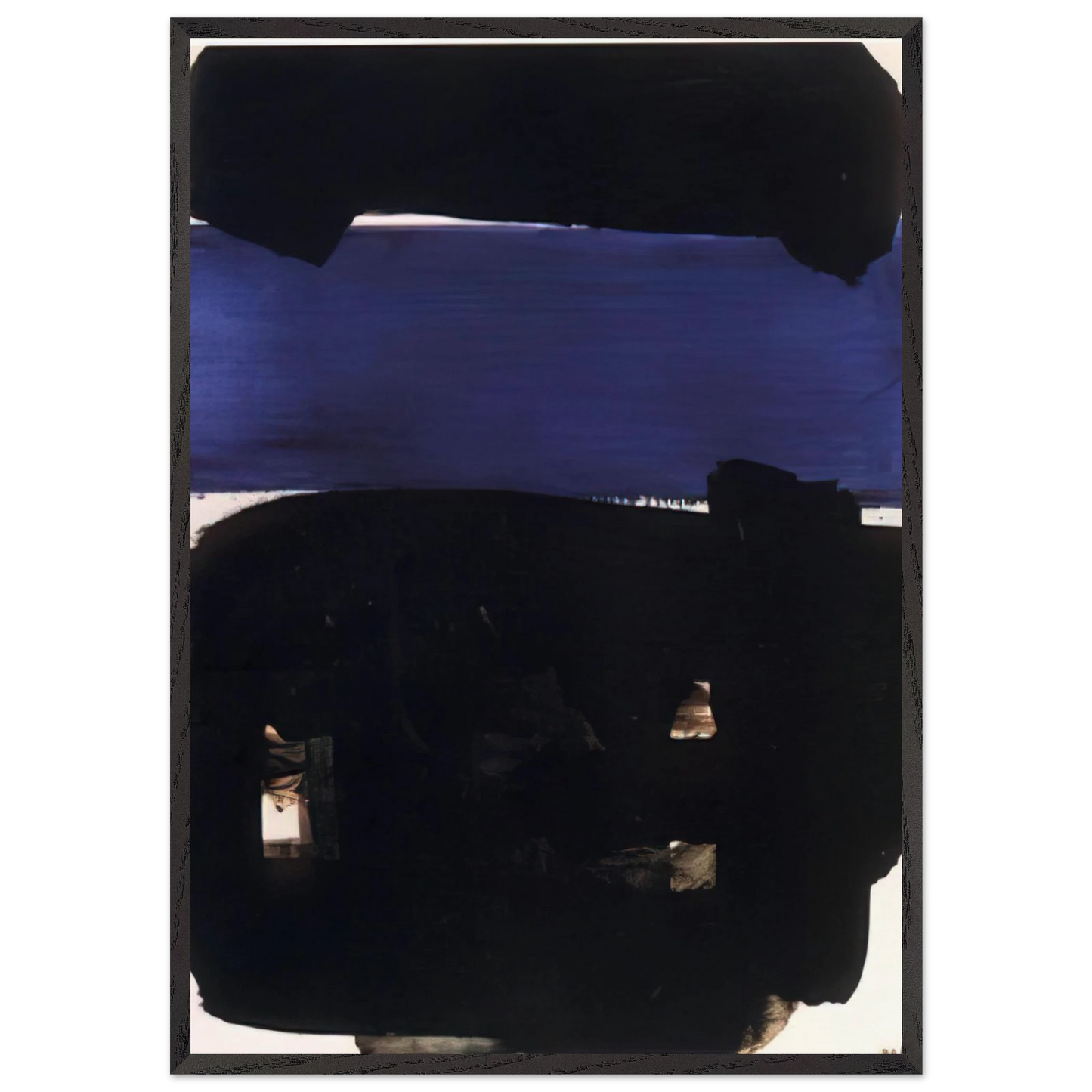 Peinture 23 Mai 1969 - 1969 - Pierre Soulages Framed Art Print – Black Wooden Frame - Default Title - -Framed Art Print