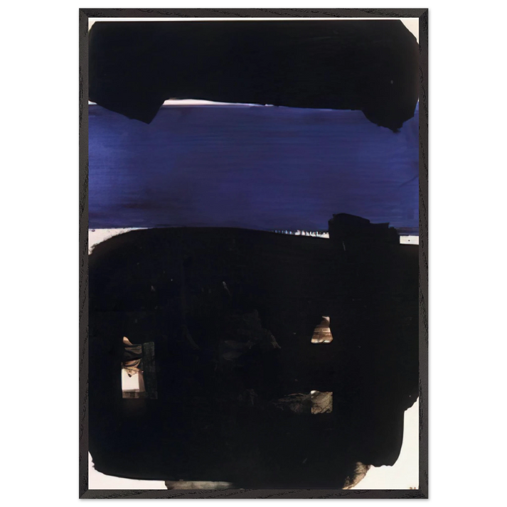 Peinture 23 Mai 1969 - 1969 - Pierre Soulages 70x100 cm / 28x40 inches Framed Art Print – Black Wooden Frame