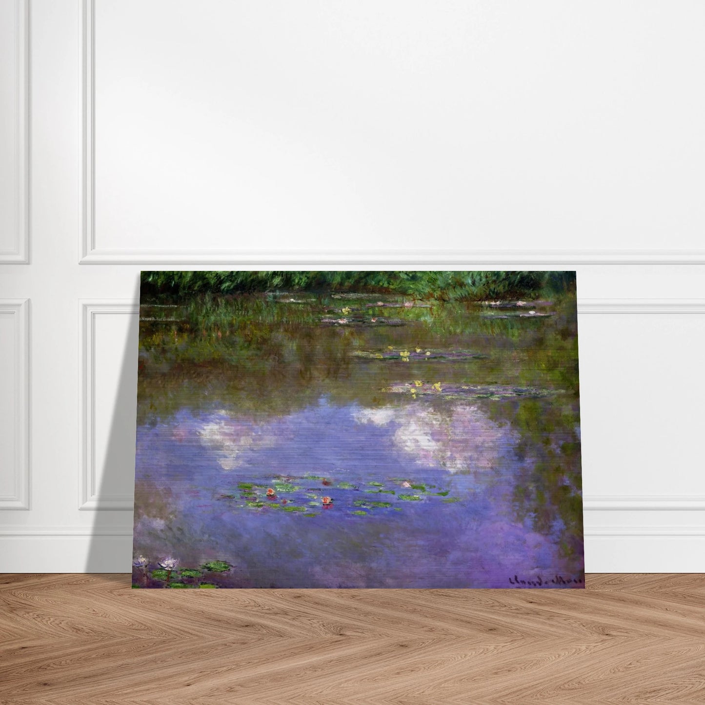 Water Lilies, The Clouds - claude monet Brushed Aluminum Print - 70x100 cm / 28x40 inches | claude monet Aluminum Print | claude monet Prints