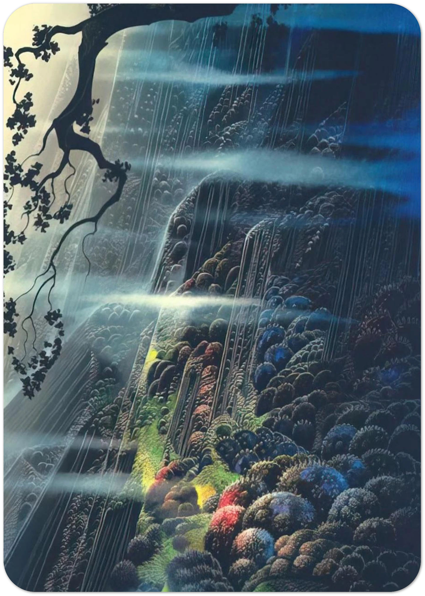 Evening Magic By Eyvind Earle Pack of 10 Post Cards | Eyvind Earle Post Cards | A6 (10.5 x 14.8 cm) - 4.1 x 5.8 inches