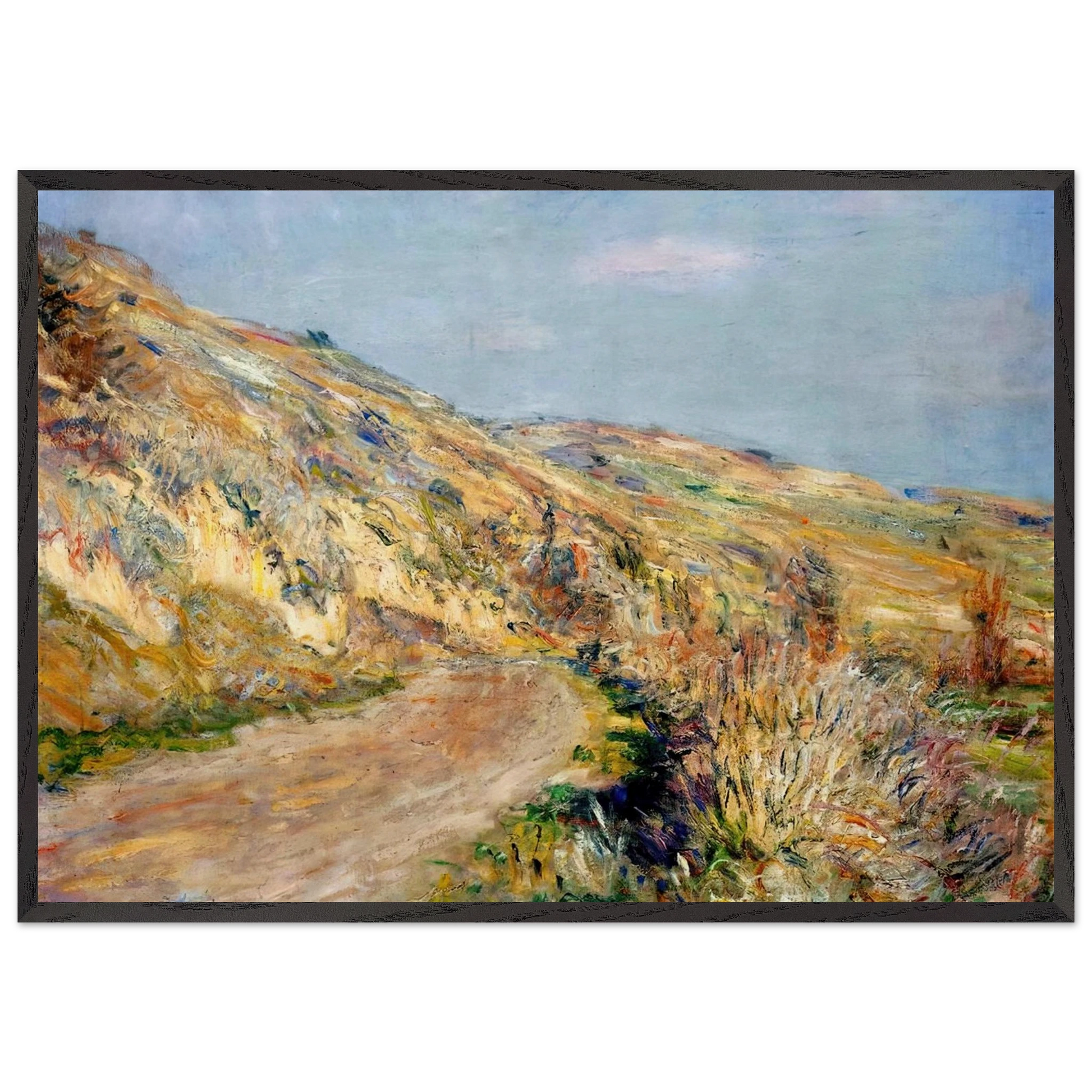 The Road to Giverny - claude monet Framed Art Print – Black Wooden Frame - Default Title - -Framed Art Print